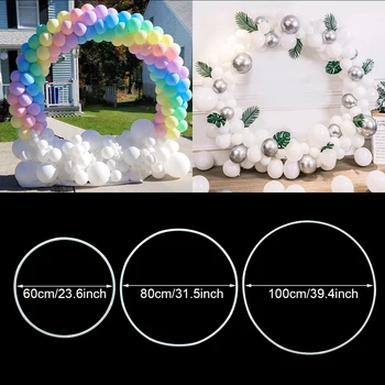 60-200cm DIY Balon Kemer Plastik Çelenk Balon Hoop Yüzük Düğün Doğum Günü Partisi Dekoru Çocuklar Bebek Duş Daire Garland