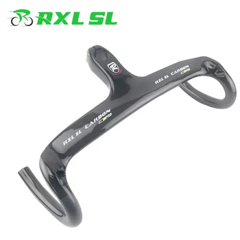 RXL SL Karbon Gidon Yol Bisikleti İç Yönlendirme Gidon Bisiklet 3K Parlak Entegre Karbon Gidon ve Kök