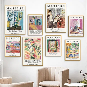 Vintage Matisse Kadın Soyut İskandinav Posterler Manzara Ve Baskılar duvar sanatı tuval yağlıboya Duvar Resimleri Için Oturma Odası Dekor