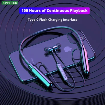 100 Saat Oyun Müzik Boyun Bandı Kulaklık kablosuz bluetooth Spor Kulaklık Manyetik kulak Kulaklık mikrofonlu kulaklık Su Geçirmez