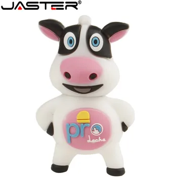 JASTER Yeni sevimli Süt inek usb flash sürücü inek pendrive 4GB 8GB 16GB 32GB 64GB bellek sopa U disk