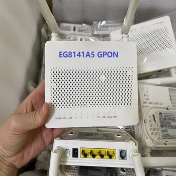 200 adet YENİ orijinal HW EG8141A5 Gpon ONU FTTH modem yönlendirici çıplak metal + adaptörü 1GE + 3FE + 1tel + wifi İngilizce Yazılım İle