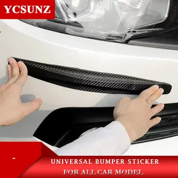 Evrensel Araba Sticker Tampon Çizilmeye Karşı Koruma Aksesuarları 2 ADET Karbon Fiber Ön Arka Dekorasyon Şerit Dış Parçaları PVC