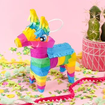 1 Adet Alpaka Pinata Çocuk Oyuncak Şeker Dolu Pinata Doğum Günü Partisi Atmosferi Yendi Oyunu Sahne Meksika Fiesta Dekorasyon Malzemeleri