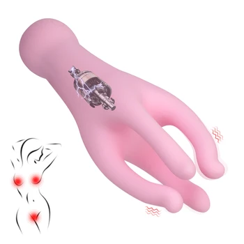 12cm Kısa Yapay Parmak Vibratörler Meme Meme Kelepçeleri Kadınlar İçin Klitoris Stimülatörü Anal Plug Kadın mastürbasyon için seks oyuncakları Dükkanı