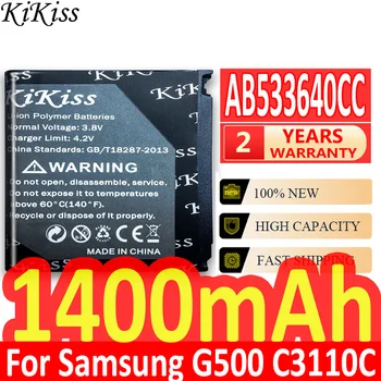Orijinal KiKiss Pil AB533640CC AB533640CU Samsung S3600C GT-S3600ı S6888 S3710 S3930C S3601 S3601C S5520 S569 1400 mAh