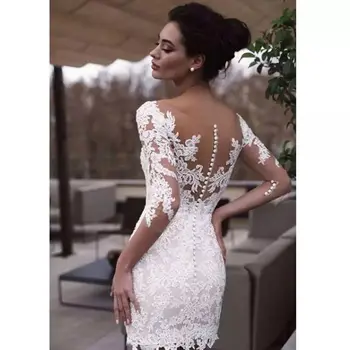 Dantel beyaz gelinlik modelleri Robe De Soiree vestido de fiesta de boda robe de soiree gelinlik modelleri