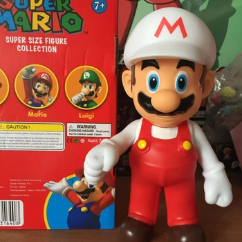 Yeni Beyaz Şapka Süper Mario Oyuncaklar Rakamlar Süper Mario Anime şekilli kalıp Hediye
