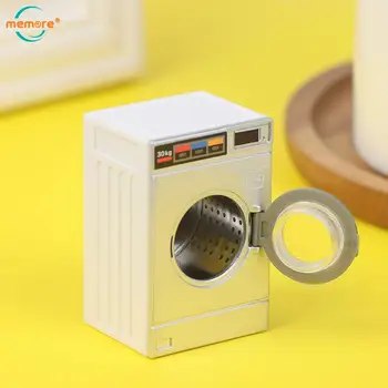 1:12 Evcilik Minyatür Mobilya Mini Çamaşır Yıkama Makinesi Kurutma Makinesi Model Oyuncaklar Oyna Pretend Bebek Evi Ev Aletleri Dekor