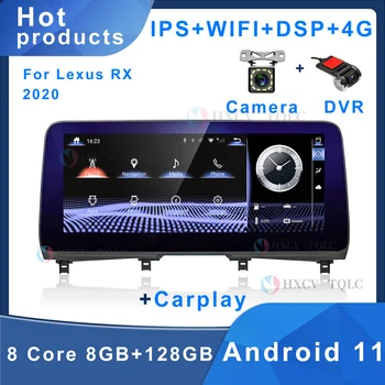 Android 11 Akıllı Araba Radyo Stereo Lexus RX 2020 için Araba sesli GPS Navigator 4G Multimidia Oynatıcı ile Bluetooth 12.3 İnç Carplay