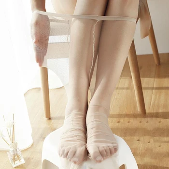 Seksi Yaz Ultra Ince Tayt Kadın Çorap Yüksek Elastik 0D Dikişsiz Kadın Tayt Beyaz Külotlu Kız Medias Ipek Çorap
