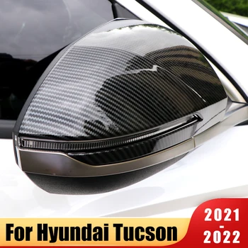 ABS Krom Araba Dikiz Aynası Koruma Kapakları dikiz aynası Çıkartmaları Hyundai Tucson 2021 2022 İçin NX4 Hibrid Aksesuarları