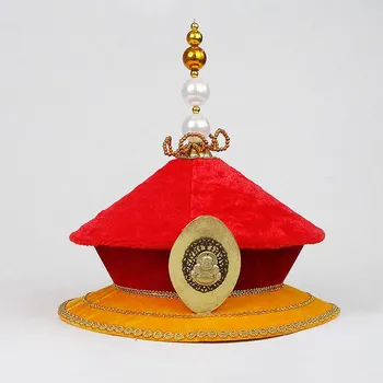 Qing Hanedanı İmparatoriçe Taç Şapka Çin Kraliyet İmparator Şapka Vintage Tarihi TV Film Kostümleri Aksesuarları
