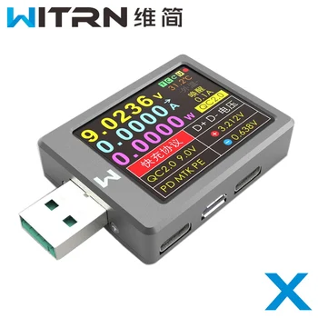 WITRN-X-MFI akım voltmetre USB test cihazı QC4 + PD3. 0 2.0 PPS hızlı şarj protokolü kapasitesi