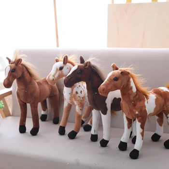 30 cm Simülasyon At peluş oyuncaklar Sevimli Doldurulmuş Hayvan Zebra Bebek Yumuşak Gerçekçi At Oyuncak çocuklar için doğum günü hediyesi Ev Dekorasyon