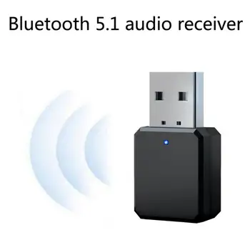 KN318 Bluetooth 5.1 Kablosuz Alıcı Verici Ses Çift Çıkış AUX USB Stereo Araba Hands-Free Çağrı Bilgisayar PC Laptop için c
