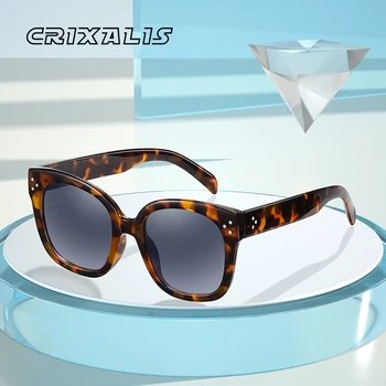 CRIXALIS Kare Güneş Gözlüğü Kadın 2023 Bayan Parlama Önleyici sürüş gözlükleri Erkekler Marka Tasarım Büyük Boy Vintage Shades Kadın UV400