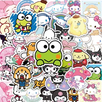 10/30/50/100 adet Karikatür Sanrio Çıkartmalar Kawaii Kız Su Geçirmez Sevimli Benim Melody Kuromi Hello Kitty Çıkartmaları Graffiti Telefon Dizüstü