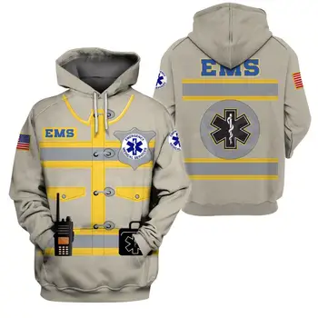 Tessffel Acil Tıp Teknisyeni EMT EMS Paramedik NewFashion Unisex Kazak 3DPrint Tişörtü / Hoodies / fermuar / Ceket B11