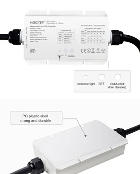 Miboxer LS2-WP 5 İN 1 akıllı Led denetleyici LS2 IP67 su Geçirmez DC12V 24V tek renk / CCT / RGB / RGBW / RGB + CCT Led şerit ışık