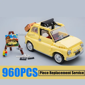 FIT 10271 960 ADET Camper Araba Şehir FİATED Serisi Modeli 500 Yapı Taşları Tuğla Çocuk Çocuk Hediye Oyuncaklar
