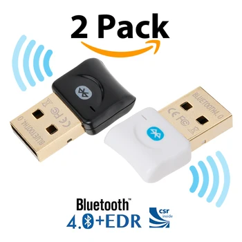2 Paket Bluetooth CSR 4.0 USB Dongle Adaptörü, EKSEN Bluetooth Verici ve Alıcı için Kulaklık, Hoparlör, Klavye, vb.