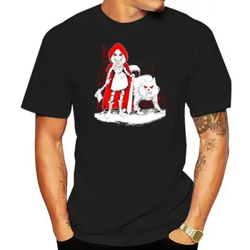 Koyu Kırmızı başlıklı kız T-Shirt Erkek Kötü Gotik Kurt Artı Boyutu Tee Gömlek
