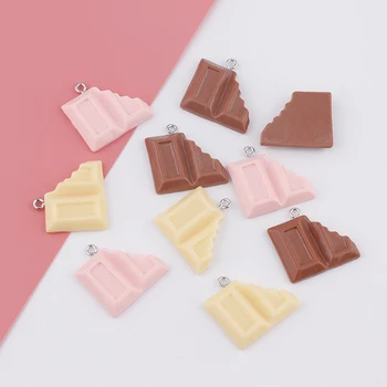 10 adet Reçine Çikolata Tatlı Gıda kolye uçları Kolye Bilezik Küpe Dıy Takı yapma malzemeleri Anahtarlık Bulguları