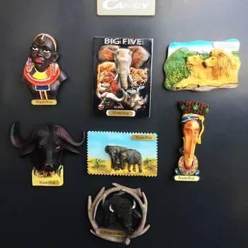 Afrika Namibya Turist Buzdolabı hatıra mıknatısı Yaratıcı 3D Reçine Buzdolabı Mıknatısları Mutfak Aksesuarları Dekorasyon Ev için