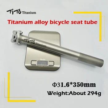 Tito Titanyum Alaşımlı bisiklet koltuğu Sonrası 27.2/30.9/31.6 mm MTB Yol bisiklet selesi sonrası Uzunluğu 350mm Alüminyum Kafa bisiklet selesi Parçaları