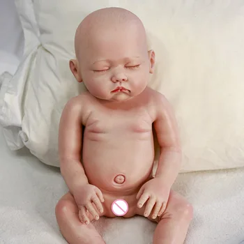 COSDOLL 2022 Yeni Uykulu Silikon Bebek Gözleri Kapalı, Çocuklar İçin Hediye, 18 İnç 2.9 KG Yüksek Kaliteli Gerçekçi Yeniden Doğmuş Bebek Bebek