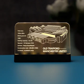 Led ışık Akrilik Ekran Kartı Tabela Tabela Eski Trafford-Manchester 10272 Yapı Taşları Tuğla oyuncak seti