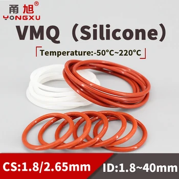 10 Adet / grup VMQ O Ring Conta Conta Kalınlığı CS1. 8/2. 65 mm ID1. 8-40mm Silikon Kauçuk Yalıtım Su Geçirmez Yıkayıcı Yeşil toksik Olmayan