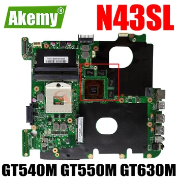 N43SL Dizüstü Anakart ASUS için N43S N43SN N43SM N43SL Laptop Anakart Anakart GT540M GT550M GT630M GPU