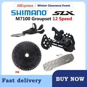 SHİMANO SLX M7100 1x12 Hız Vites Groupset MTB Dağ Bisikleti Değiştiren M7120 Arka Attırıcı Güneş Kaset 46t 50T 52T