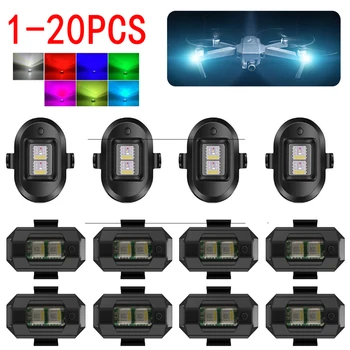 Kablosuz Mini LED stroboskop uçak uyarı ışıkları evrensel motosiklet yanıp sönen USB şarjlı ışık ışık anti-çarpışma Kiti erişim
