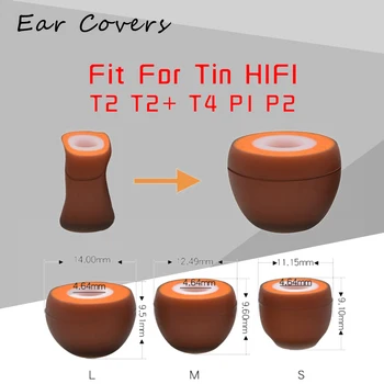 Kulak tıkacı Teneke HIFI T2 T2 + T4 P1 P2 Kulaklık Kulak Tomurcukları Yedek Kulaklık kulaklık yastığı PU