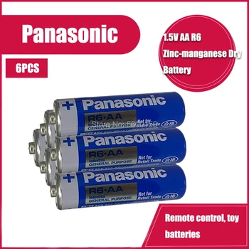 6 ADET Panasonic 1.5 V Alkalin Pil AA R6P R6 E91 UM3 Süper Ağır Birincil Piller