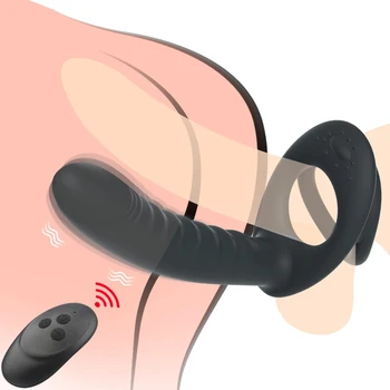 Çift Penetrasyon Kayış Anal Vibratör Çiftler için Yapay Penis Vibratör Anüs Fiş G Spot Vibratör Samimi Yetişkin Seks Oyuncakları kadın için