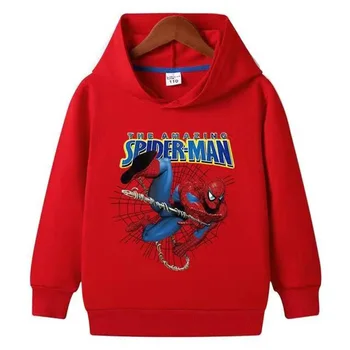 Disney Marvel Örümcek Adam Kız Ceketler Çocuk Hoodies Kazak Bebek Giyim Bahar Sonbahar Ceket Çocuklar Rahat Hood Dış Giyim