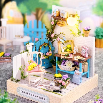 Dıy Mini Bebek Evi Mobilya Minyatür Ahşap Dollhouse Oyuncaklar Çocuk Doğum Günü Noel Yeni Yıl Hediye Hediyeler için QT033