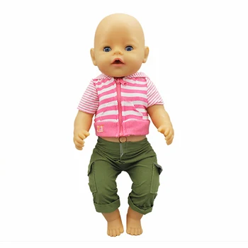 Yeni Takım Elbise oyuncak bebek giysileri Fit 17 inç 43cm oyuncak bebek giysileri Doğan Bebek Takım Elbise Bebek Doğum Günü Festivali Hediye