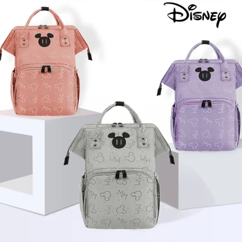 Disney Mickey USB Anne Annelik bebek bezi çantaları Büyük Kapasiteli Bebek Organizatör Seyahat Bebek Bakım Çantası Moda Anne bebek bezi çantası Sırt Çantası