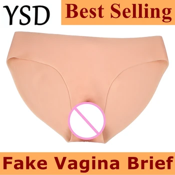Silikon Sahte Vajina İç Çamaşırı Külot Erkekler Penetratable Vajina Boxer Külot Crossdresser Transseksüel Transeksüel Gaff Yumuşak Göğüsler
