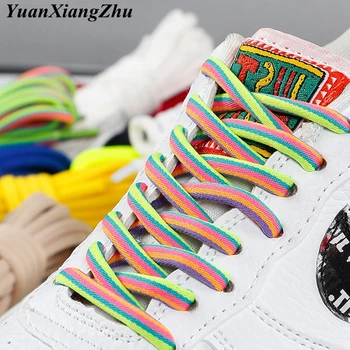 Yeni Yuvarlak Ayakabı Gökkuşağı Katı Klasik Martin Çizme Ayakkabı Bağı Rahat Spor Çizmeler ayakkabı Dantel Sneaker Ayakkabı Bağcıkları Dizeleri 14 renk