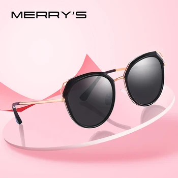 MERRYS tasarım Kadınlar Vintage Retro Kedi Gözü HD Polarize Güneş Gözlüğü Bayanlar Trend Güneş Gözlüğü UV400 Koruma S6270