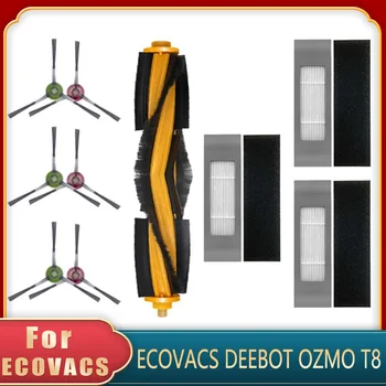 Uygun Ecovacs Deebot İçin Ozmo T8 T9 T8 Aıvı Elektrikli Süpürge Aksesuarları Rulo Fırça Filtre Kenar Fırça Aksesuarları