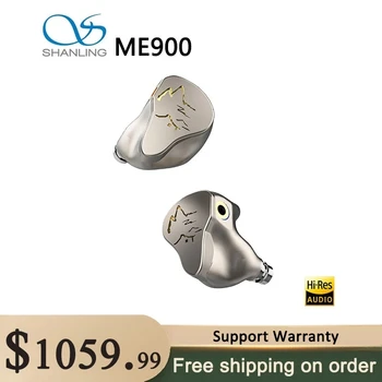 SHANLING ME900 2DD + 6BA 8 Sürücüleri Hibrid Kulak Kulaklık Hi-Res Ses Kulaklık 2.5/3.5/4.4 mm Fişler MMCX Ayrılabilir Kablo Kulaklık