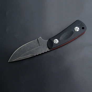 Küçük hayatta kalma bıçağı D2 Çelik Tam Tang Sabit Bıçak Bıçak K Kılıf İle G10 Kolu Açık kamp bıçağı Taktik Avcılık Aracı