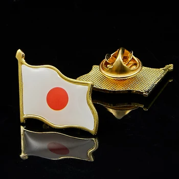 Japonya Ulusal Sallayarak Bayrak Broş Broş Pin Rozeti Kariyer Takım Elbise Kravat Klip / Çanta Aksesuarları